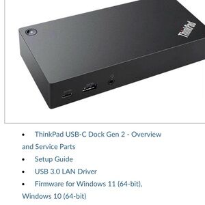 Lenovo ThinkPad USB-C Dock Gen 2 - Black